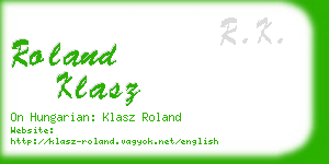 roland klasz business card